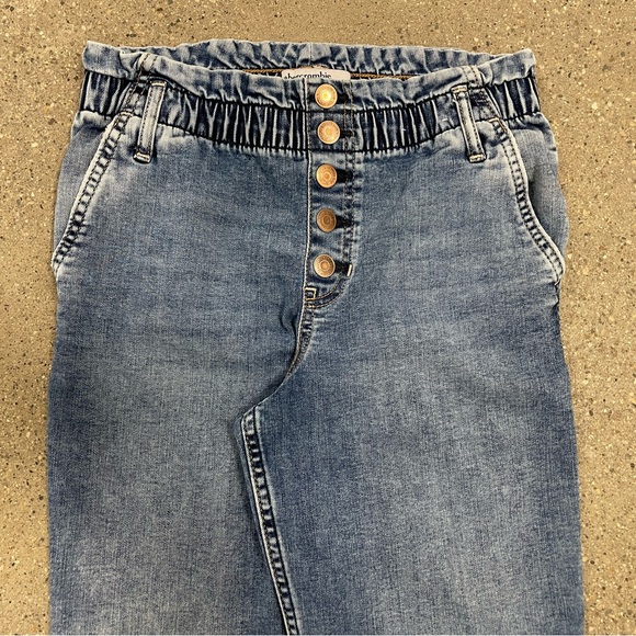 Abercrombie kids high rise mini mom denim jeans size 13/14 - Picture 3 of 9